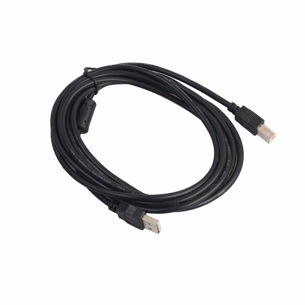 1.5m 3m USB 2.0 AM-TO-BM High Speed Cable Lead A to B Long Black Shielded Compatible Printer Scanners Hard Disk Stable