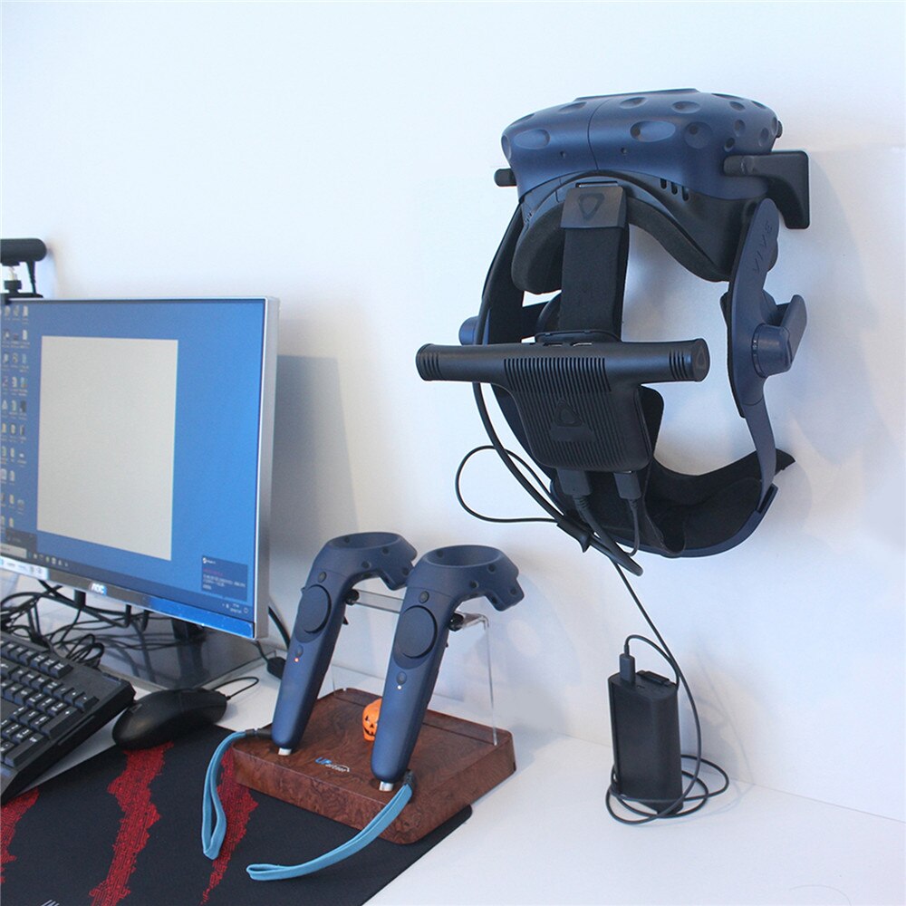 Stand VR Wall Mount Hook for HTC Vive/Vive Pro Headset and Controllers Virtual Reality Helmet Wall Hanging Mount VR Helmet