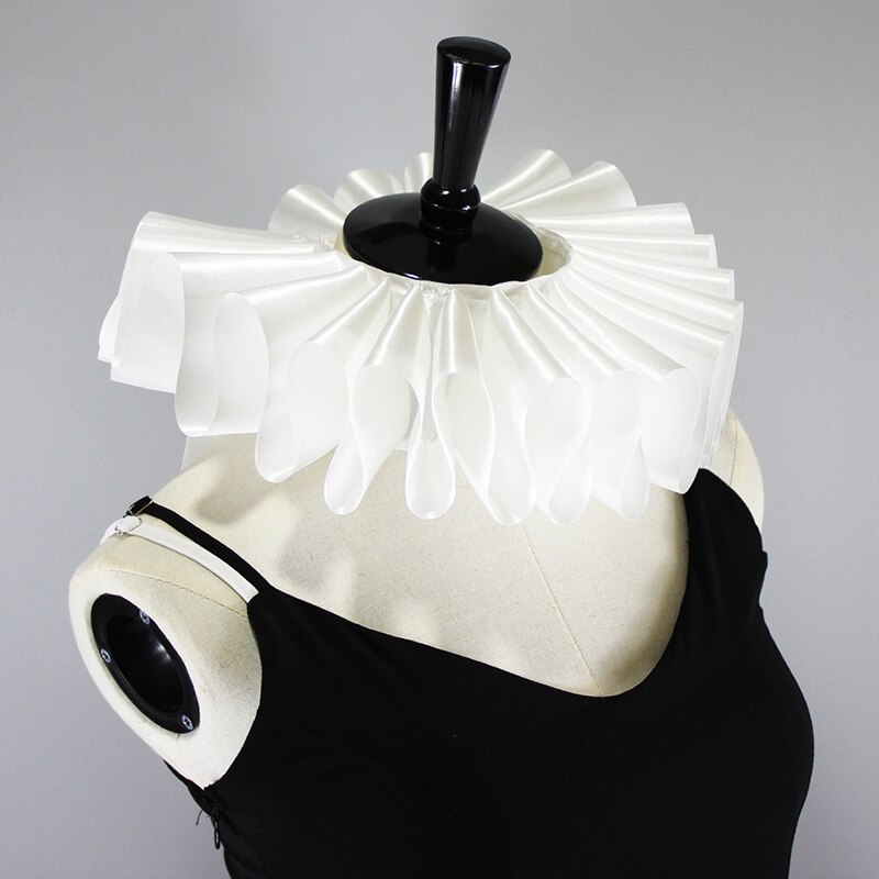 Renaissance Elizabethan Ruffled Collar Neck Ruffle Women Victorian Costume Halloween Cosplay Accessories FOU99