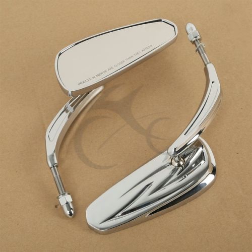 Motorcycle 8MM Rear View Mirrors For Harley Sportster Softail Road King Glide XL1200C N FLSTFB FXDF FLSTF FLHYUC FLTRX Fat Boy: Chrome