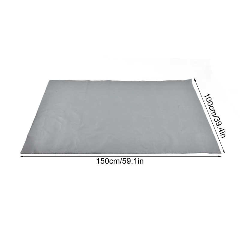 Fire Pit Mat Fiberglass Portable Fire Pit Deck Protector Foldable for Patio