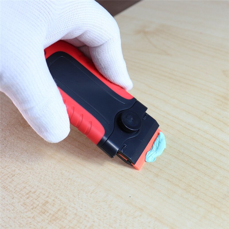 2 squeegee+100pcs Double Edged Plastic Razor Blade Window Glass Clean Scraper Carbon Fiber Wrapping Car Wrap Sticker Squeegee