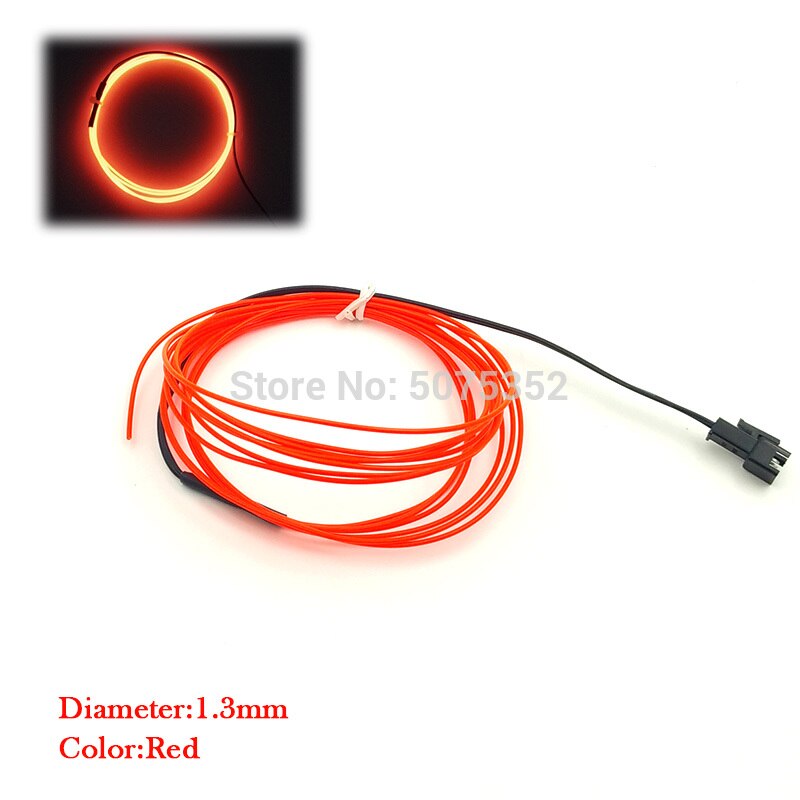 GZYUCHAO EL 1.3mm Flexibele EL Draad Touw Waterdichte EL Buis Neon Led Licht Kabel DIY Materiaal Voor House Party decoratieve