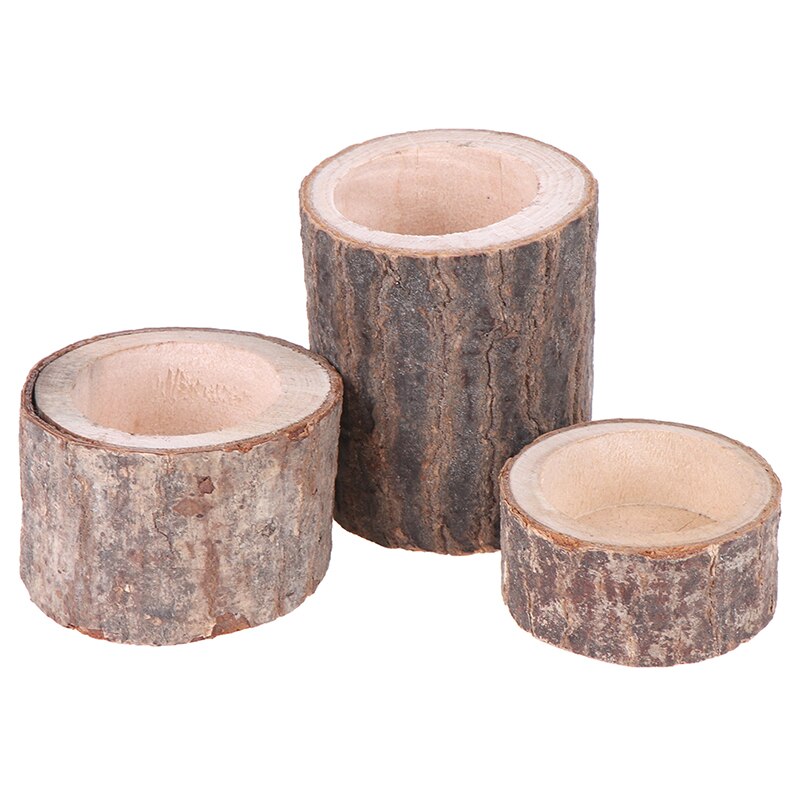 Maceta de madera creativa de 1 pieza para jardinera suculenta, soporte de vela, maceta de interior, adorno decorativo