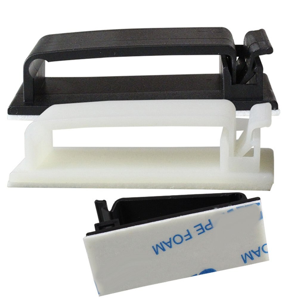 100pcs Adhesive Cable Clamp Fc Cable Fixing Base Nylon Flat Cable Fastener Convenient Thread Management Device