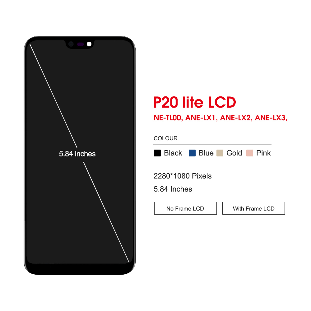 Huawei P20 Lite LCD Scherm Vervanging - 5.84" AMOLED Display & Digitizer - Getest