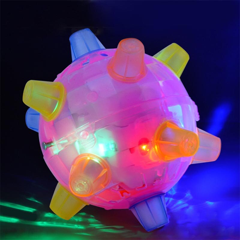 Springen Activering Bal Led Light Up Muziek Knipperende Stuiterende Vibrerende Bal Speelgoed Hond Chew Elektrische Speelgoed Dansen Bal
