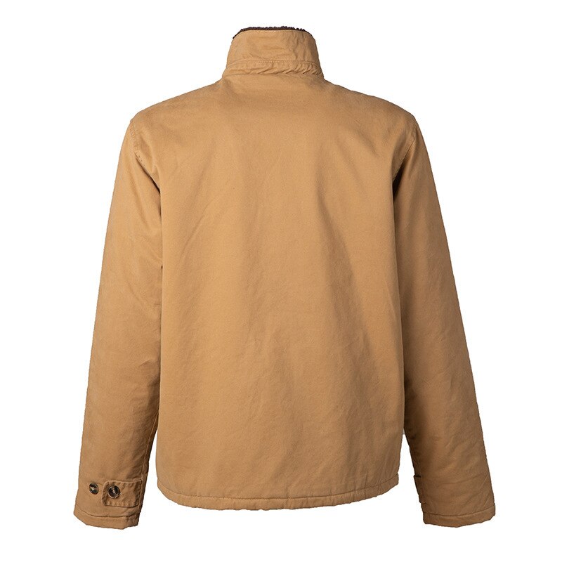 Deck Serve Navy Keep Warm Continuous System Lamb Wool Coat Outdoor Camping Cycling Increase Down Thickening Work Clothes Jacket