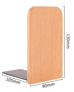 Beech Black Walnut Solid Wood Bookend Office Student Wooden Bookend Simple Bookend: 5
