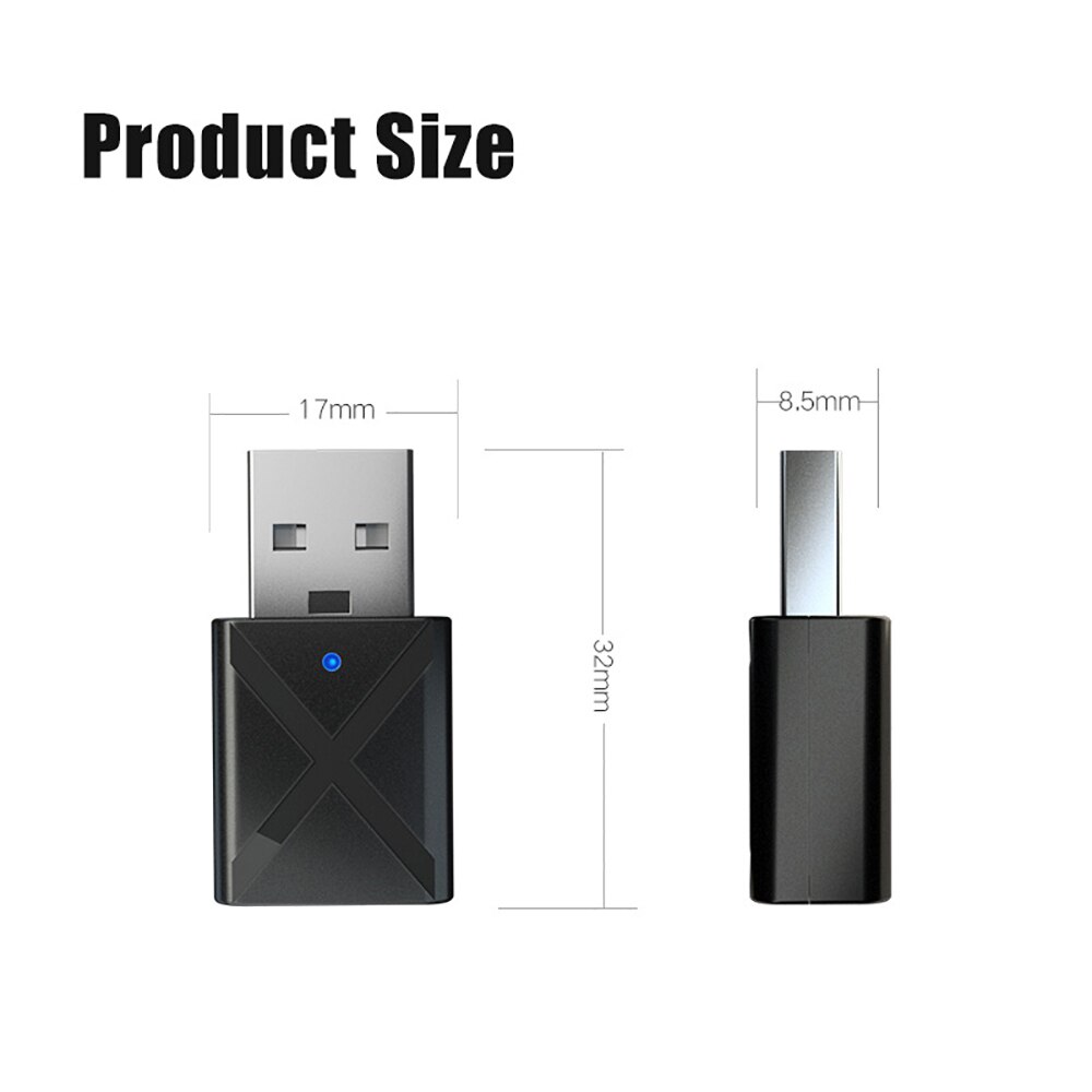2 in 1 USB Bluetooth Receiver AUX Wireless Adapter Mini 3.5mm AUX Stereo Receptor Adaptador Bluetooth Transmitter For TV PC Car