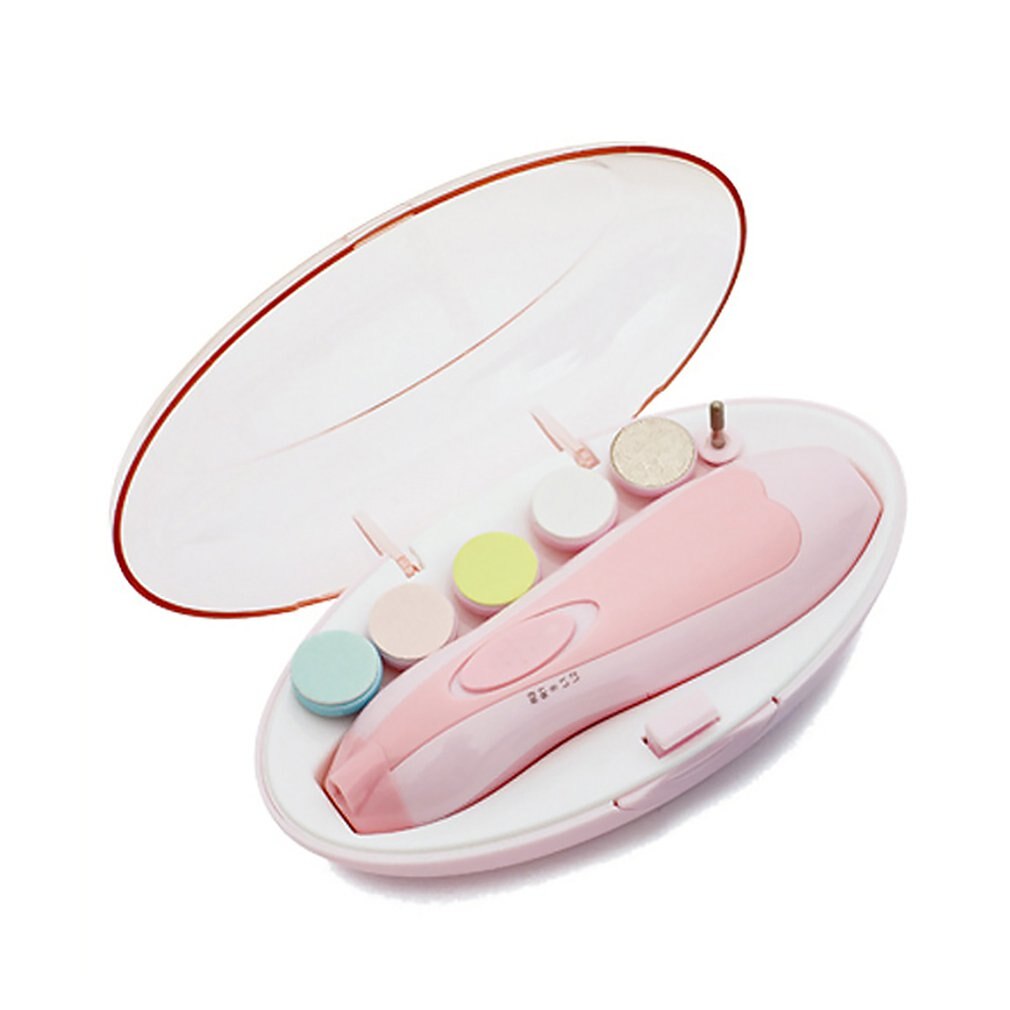 Polidor elétrico multifuncional para unhas, 6 em 1, para bebês, manicure, cuidados com as unhas, ferramentas para manicure: Rosa