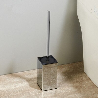 Porte-brosse de toilette mural Vertical doré avec brosse de toilette en acier inoxydable bross304 Kit de nettoyage de brosse de toilette noir Nickel: chrome1