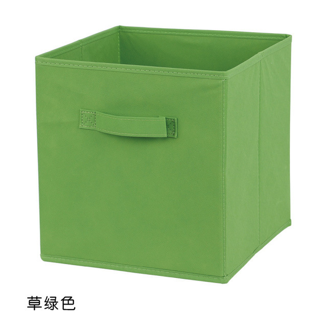 Foldable Fabric Storage box Cube Bins Cloth Organizer storage Baskets Folding Nursery Closet Drawer Features Dual Handles: Orange