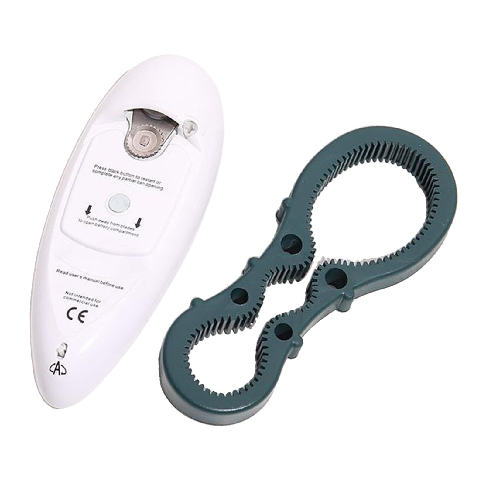 Battery Operated Electric Tin Can Opener Automatic One Touch Can Openning Tool, Including Manual Opener