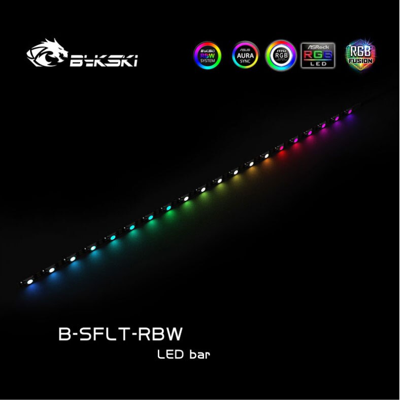 Bykski 5v 3- pins a-rgb niet-waterdichte zachte strip / led-lichtstrip voor cpu-gpu-blok / pomp / waterwegbordvervanging d-rgb: Lengte 330mm