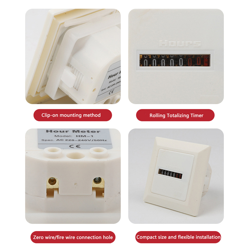 AC220-240V Timerfunctie Elektronische hermetische teller Digitaal 0-99999.9 Urentellermeter 0,3 W 50 Hz Industriële standaard