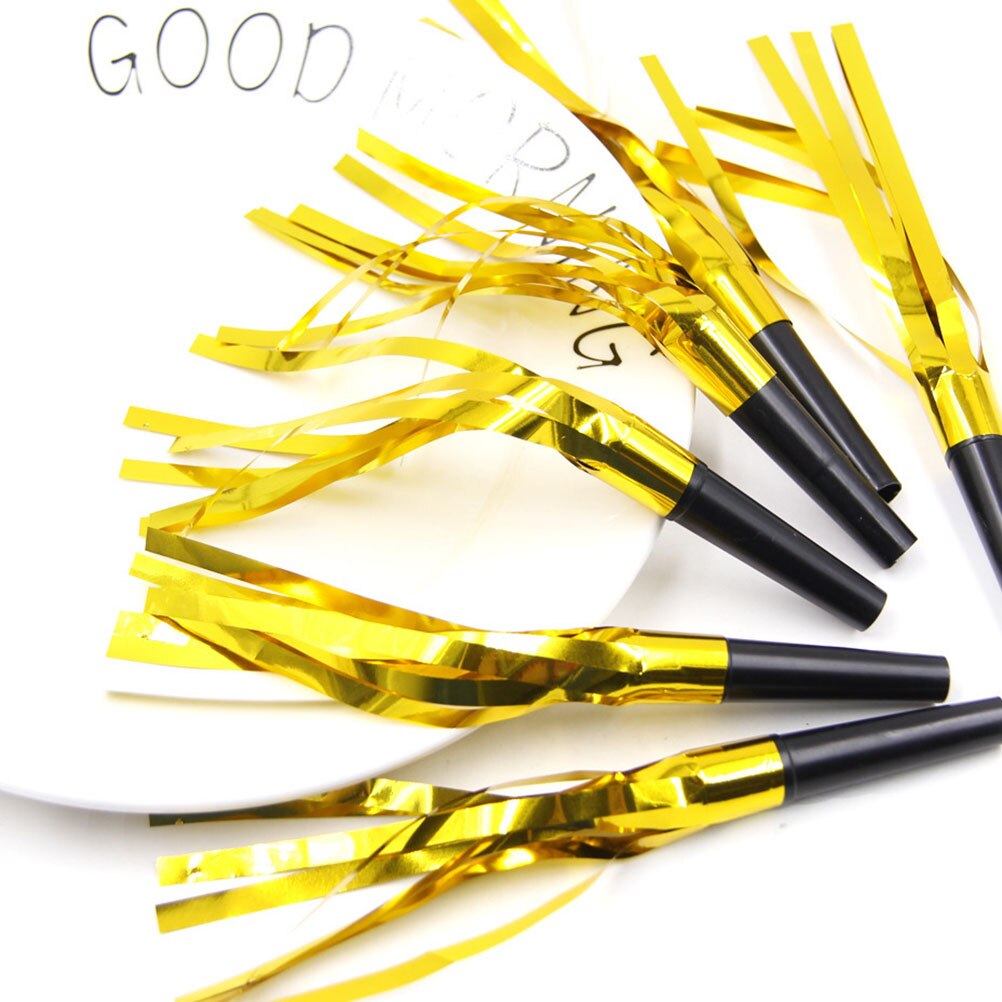24Pcs Party Fluitjes Kwastje Juichen Blowout Fluitjes Cheerleader Props