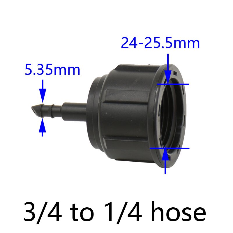 3/4 naaras  to 1/4 " piikkiliitin puutarha 4/7 letku vesiputki liitin kierre adapteri 1 kpl