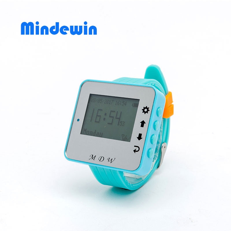 Mindewin Wireless Wrist Watch Pager Waiter Calling System Relogio Inteligente Restaurant Wireless Service Calling System