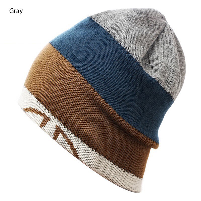 Unisex sombreros de invierno skullies y gorros térmicos al aire libre esquí sombrero de doble cara gorra de esquí toucas de inverno gorros: Gris