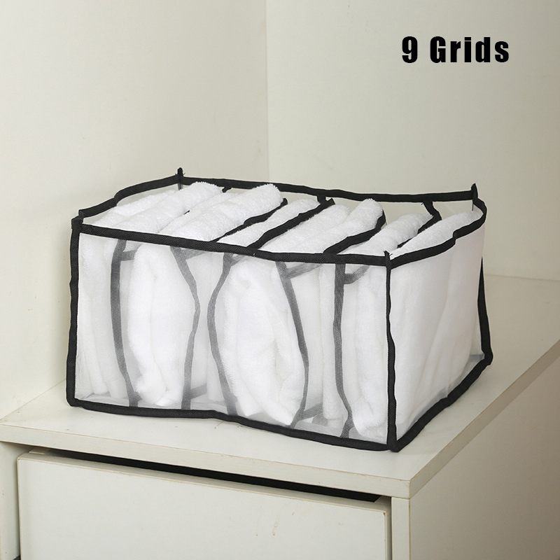 7/9 Grids Closet Kleren Lade Organizer Mesh Compartiment Opbergdoos Opvouwbare Ondergoed Organisatoren Opslag Verdelers