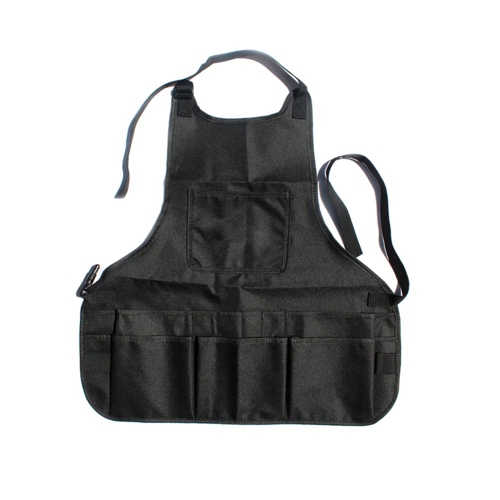 Work Apron Multi Pocket Utility Apron Waterproof Wear-Resistant Garden Overalls Adjustable Garden Work Apron for Garden Workers: Black