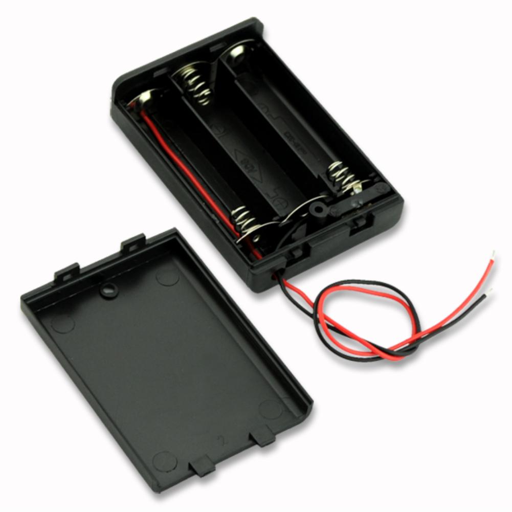 Plastic Aa/Aaa Batterij Opslag Houder Box Case + Wire Kabel Voor 2/3/4x Aaa 2/3/4x Aa Oplaadbare Batterijen: 3x AA Box