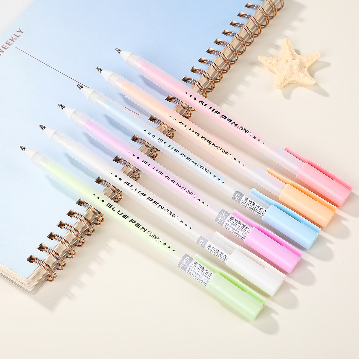 3Pcs Pen Style Glue Stick DIY Scrapbooking Quick Dry Adhesive Dispensing Pen High Viscosity Dot Gule Stick Kawaii Stationery