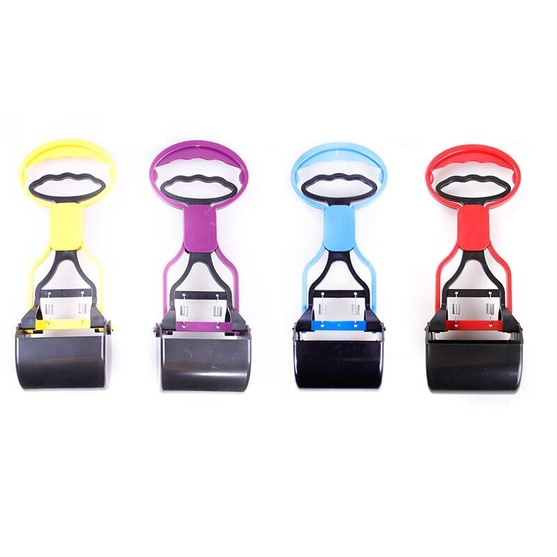 Recogedor de mascotas de 28 cm de largo, utensilio para recoger excrementos, pala con mango para limpiar residuos de animales, perros, cachorros, recolector de gatos al aire libre, herramientas de limpieza