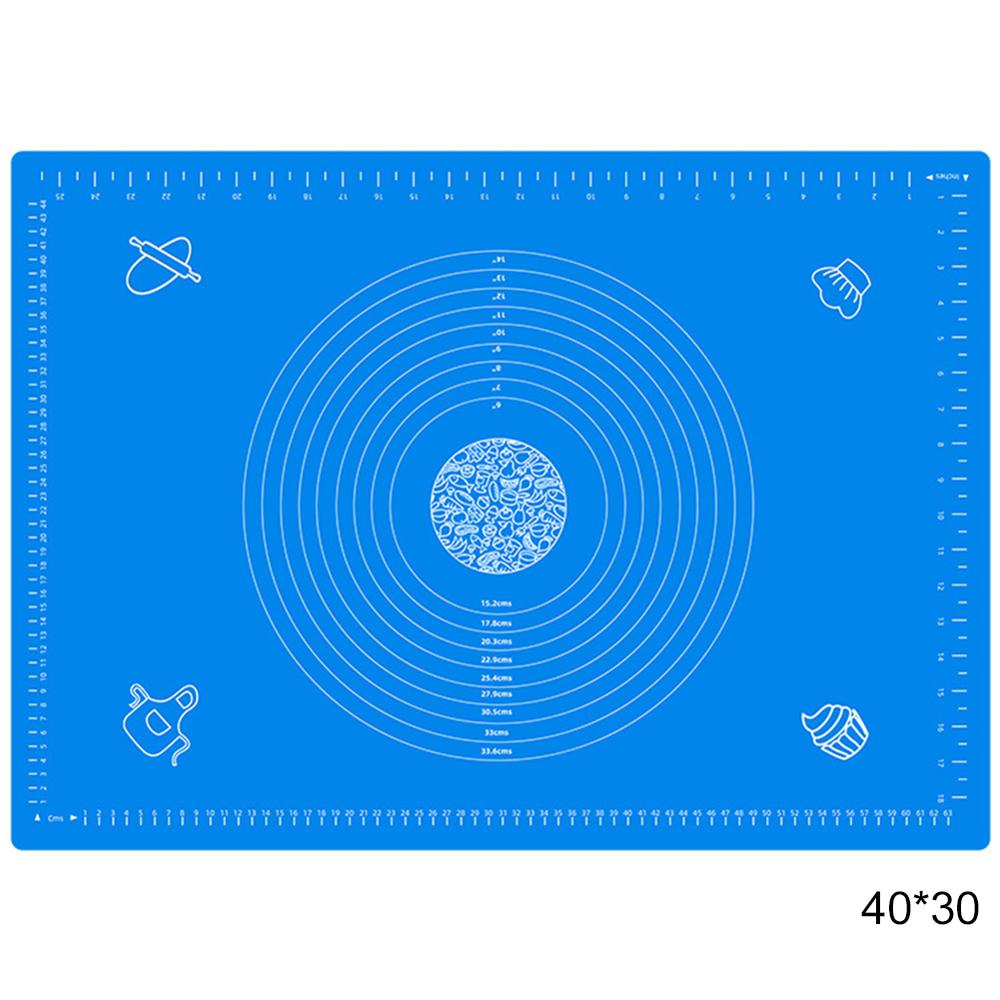 Siliconen Bakmat 60x40cm - Non-Stick Deegrolmat Met Meten, Antislip Voor Taart, Koekjes En Pizza