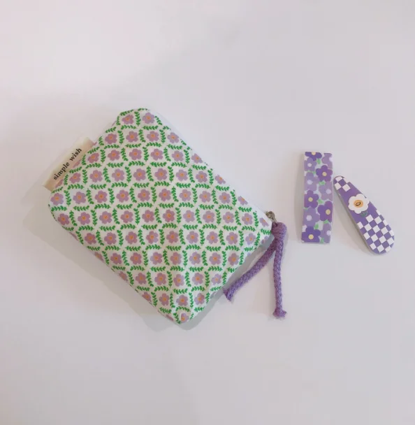Makeuptaske til kvinder med vertikale striber, bærbar rejsepose til makeupopbevaring, damehåndtaske, clutch-taske, kosmetiketui: Himmelblå