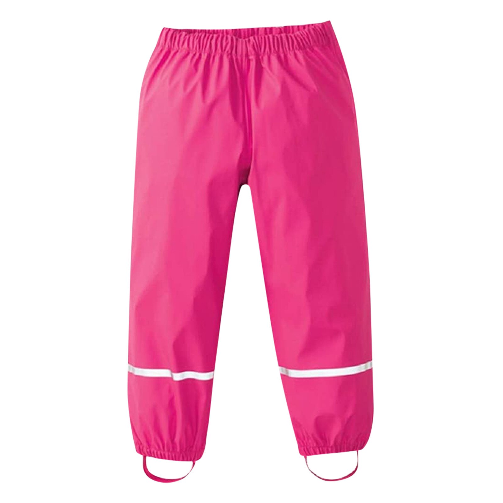 Monos impermeables y transpirables para bebés y niños, peto para la lluvia, pantalones de barro: Hot Pink / S
