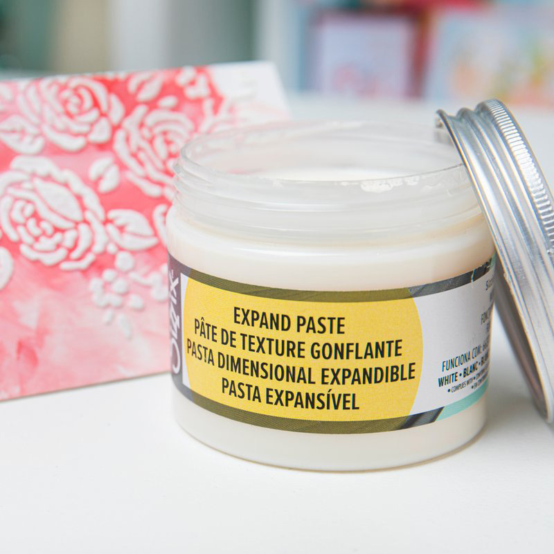 Sizzix Effectz Acrylic Paint Dimensional Paste White Gesso Primer, White Expand Paste White 150ml