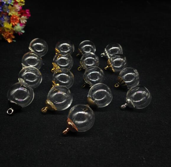 5 14mm esferas de cristal con cuentas mixtas, accesorios para tapa, dijes, colgantes para frascos de cristal, tapas de cristal, frascos, collares