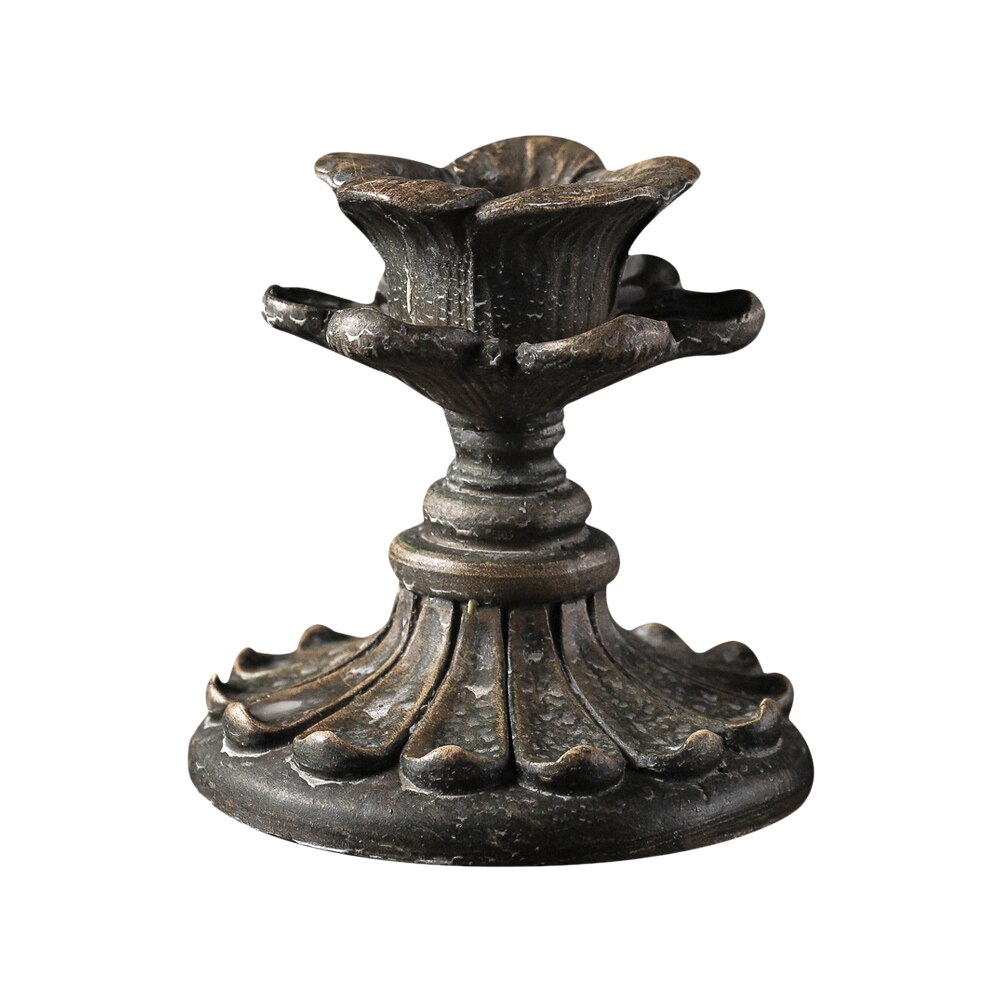 1pc antikke lysestager harpiks lys tilbehør retro lysestage fransk lys sconce nostalgisk lysestage boligindretning: 1