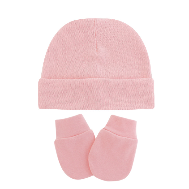 Newborn Winter Hat Gloves Set Boy Girl Warm Cotton Kids Beanies Stuff Children Accessories Baby Bonnet Babies Photography Props: E219595