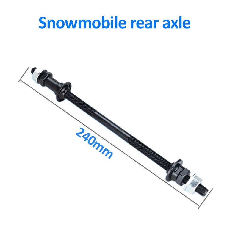 Bicycle Wheel Hub Extended Rear 240mm Axle Rear Steel Solid Spindle Shaft For Mountain Bike Snowmobile Bicycle Accessories