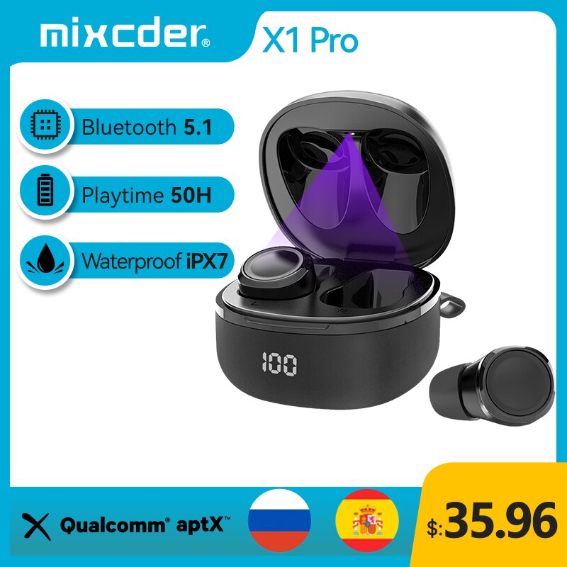 Mixcder X1 Pro Tws Oortelefoon Aptx Functie Qualco... – Grandado