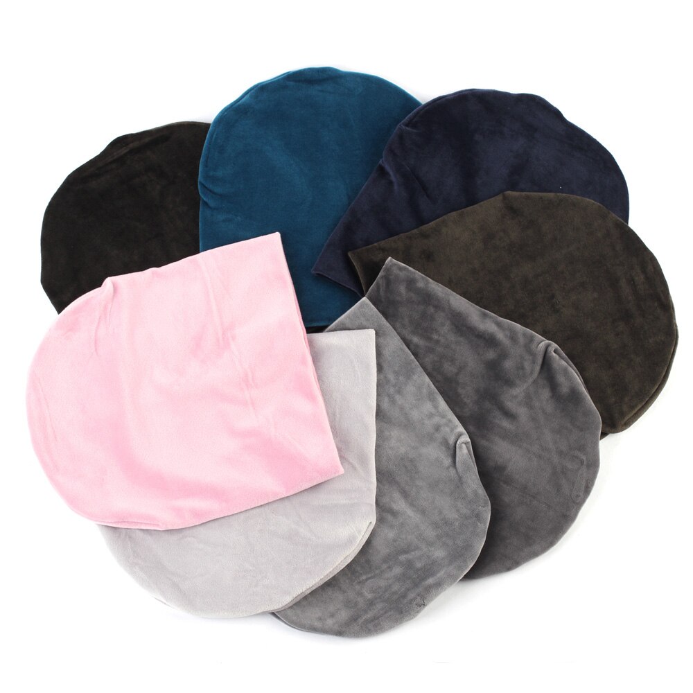 Bonnet en velours pour femme, décontracté Polyester, Skullies, Skullies, Bonnet, hiver, velours uni, cagoule, Sapka