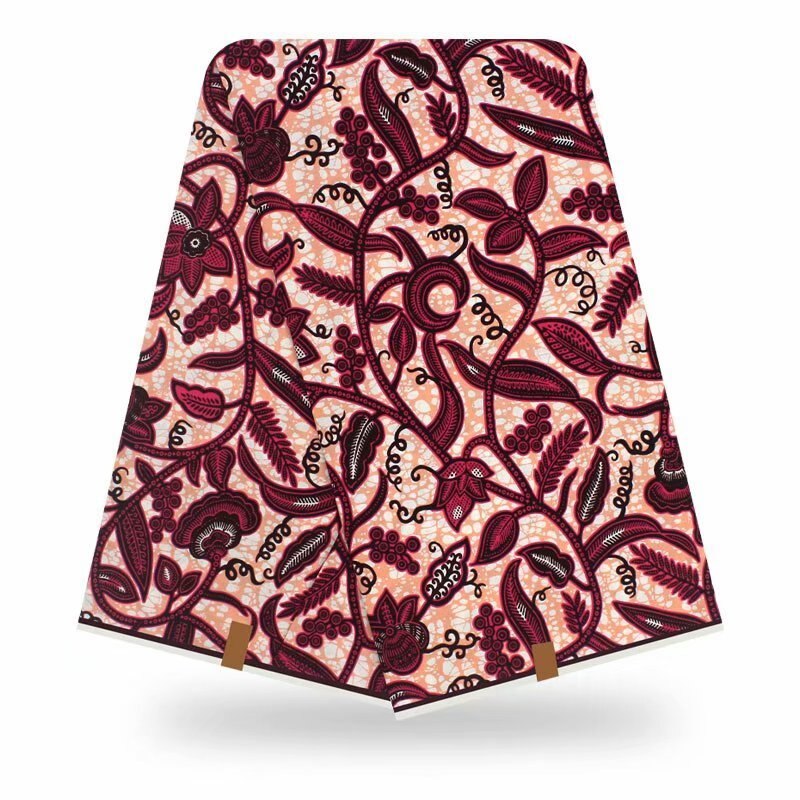 Tkanina nigeryjska bawełna afrykańska tkanina wydruk woskowy 100% bawełniany materiał moda afrykańska tkanina Ankara tissus prawdziwa tkanina woskowa 6 stoczni/dużo