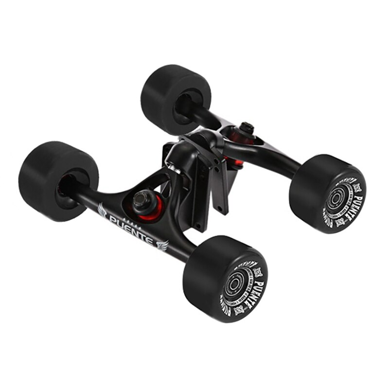 PUENTE Skateboard Truck With 70X42mm Skate Wheels Riser Pad Bearing Hardware Installing For Big Wheels Skateboard: Default Title