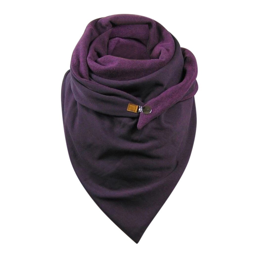 Soild Dot Printing Button Sjaal Vrouwen Luxe Soft Wrap Casual Warme Sjaals Foulard Femme Hijab Sjaal Bufanda: H
