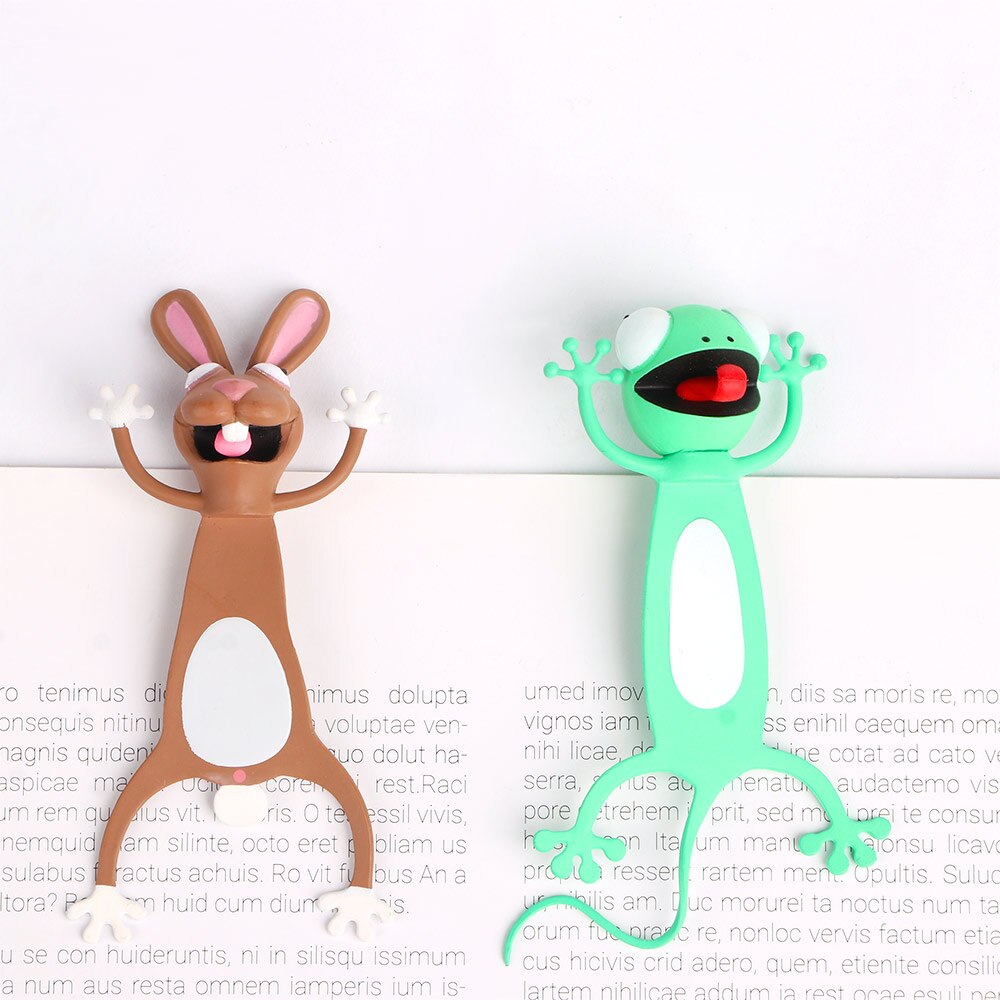 Kreative 3D Stereo Lesezeichen Nette Karikatur Ebene Marker Kawaii Katze Panda Lesezeichen Von Seiten freundlicher Schule Schreibwaren