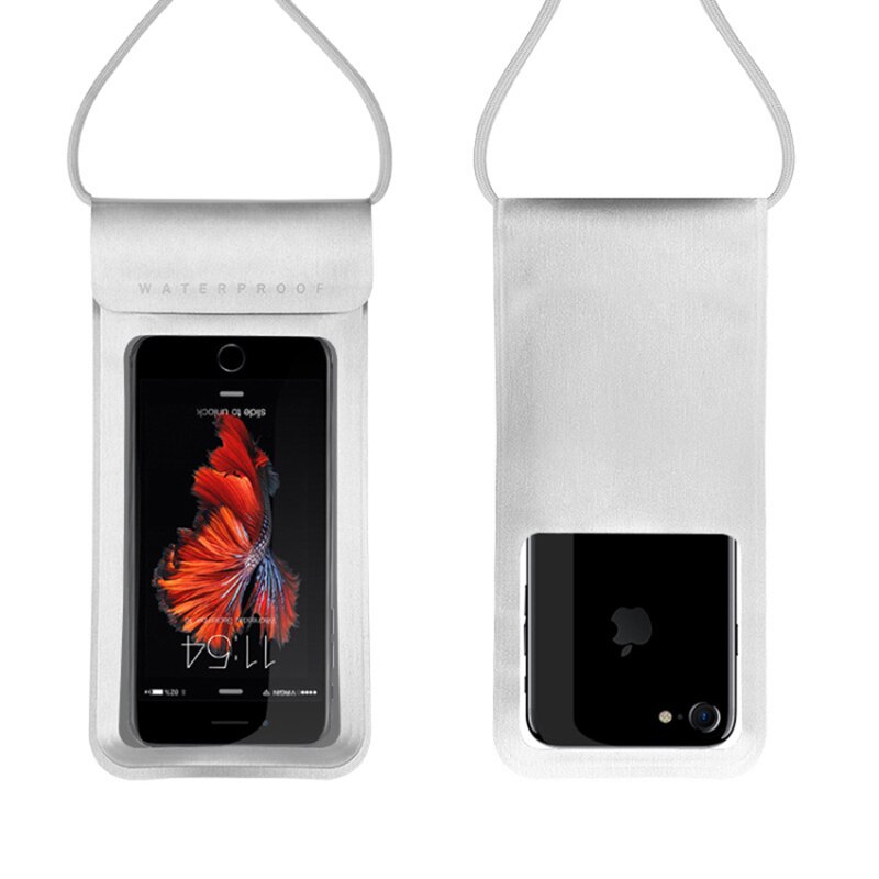 Real Waterdichte Tas Voor Iphone 11 Pro Max Xs X Xr 7 8 6 Plus Se Unde Water Proof telefoon Geval Voor Samsung S20 A71 A51 Cover: 6.5 inch / Zilver