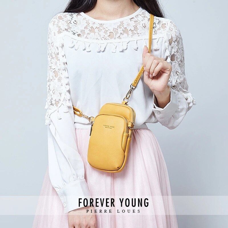 Yojessy pequena bolsa de ombro & peito para as mulheres cartão de bolso do telefone celular couro do plutônio senhoras crossbody sacos bolsa feminina saco do mensageiro