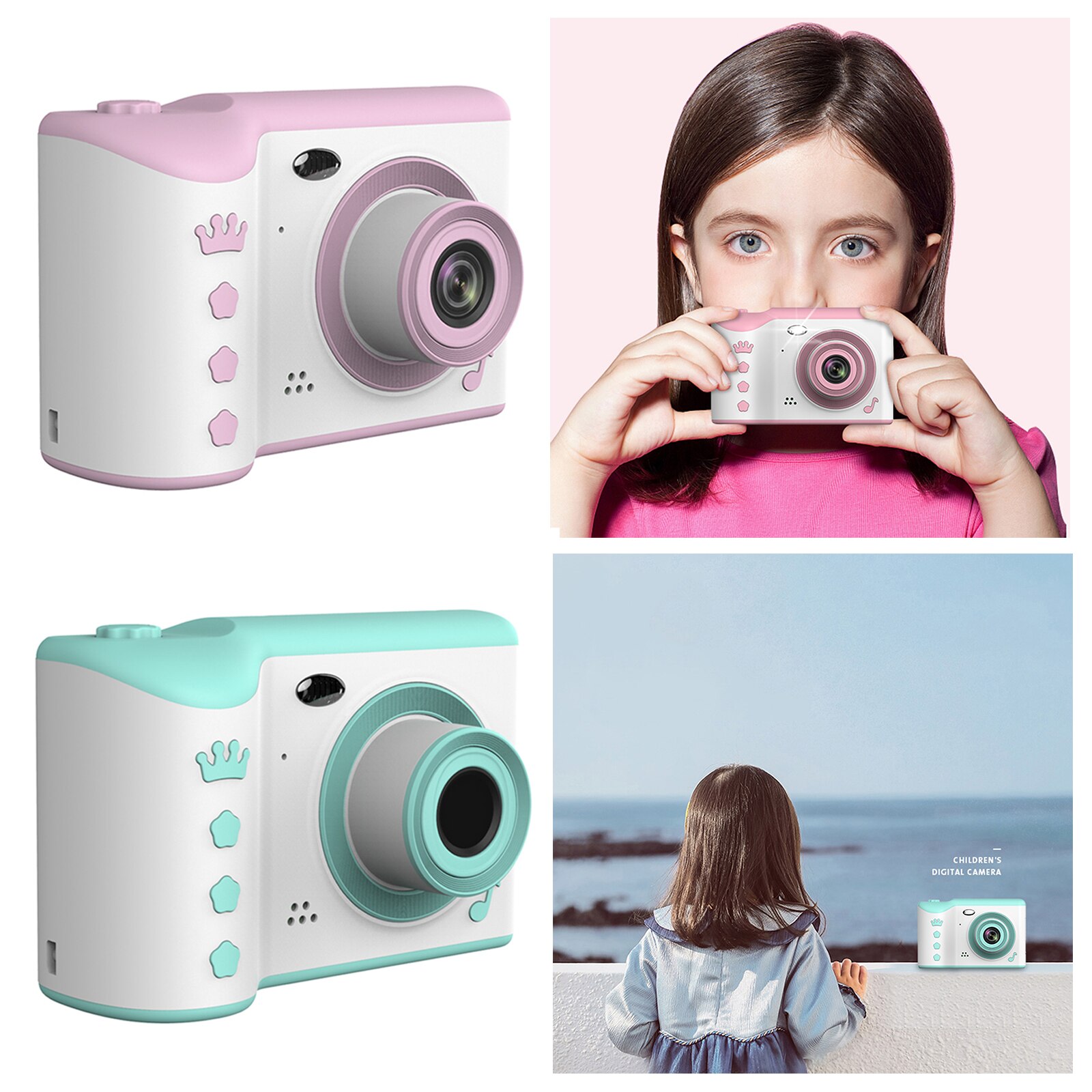 Kids Digitale Camera 2.8 Inch 8.0MP Oplaadbare W/16Gb Kaart Compact