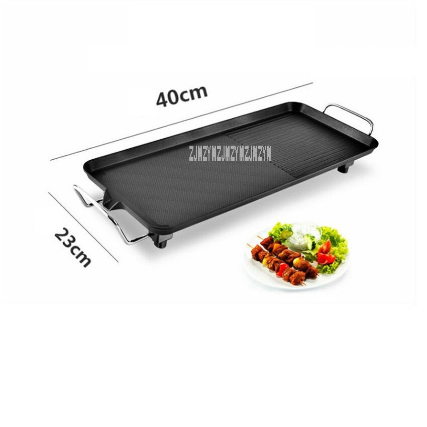 Parrilla eléctrica antiadherente para barbacoa, equipo de interior JP-404868, 1350W, 220V, 40x23CM