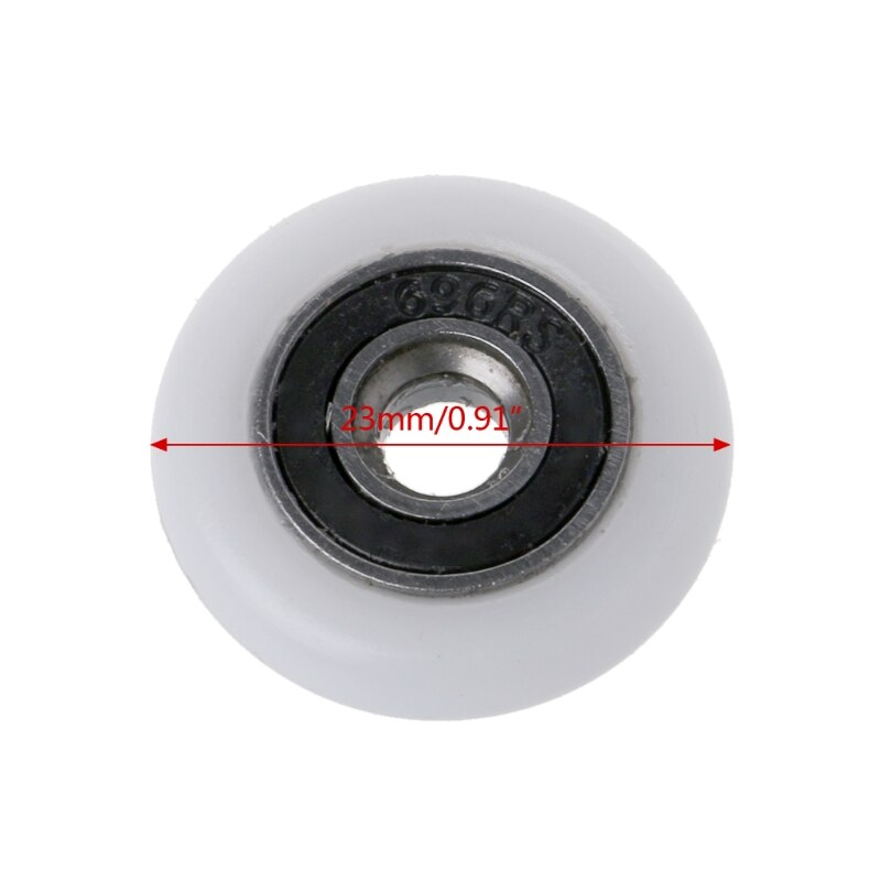 8 stk dusjdørsløperruller hjul trinser reservedeler 23mm diameter  y98e