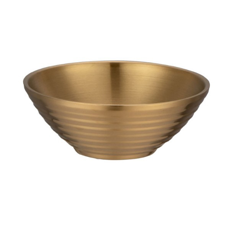 Japanse Dubbele Warmte Isolatie Koude Noedels 201/304 Roestvrij Staal Restaurant Soep Ramen Kom: Paars / 5 inch