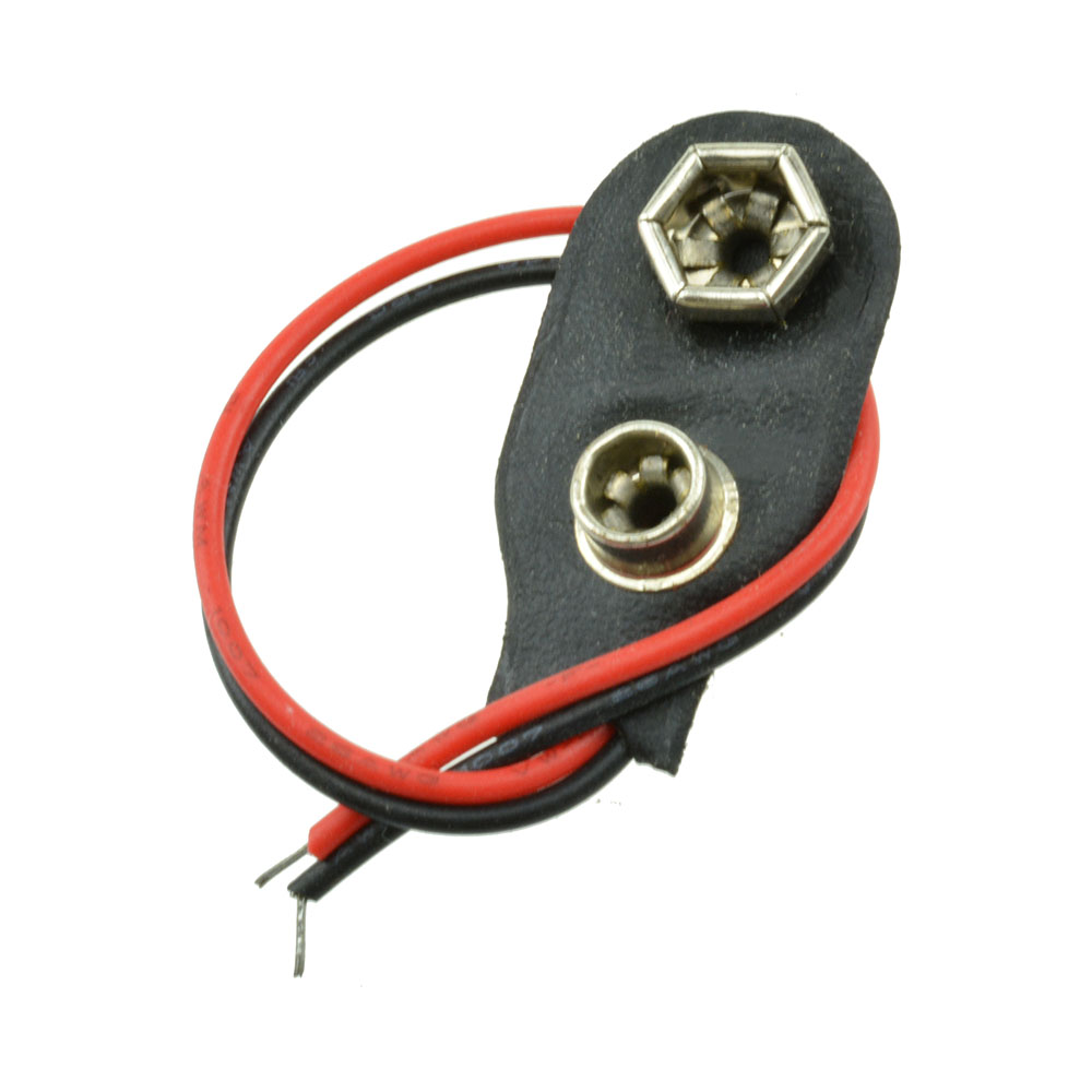 1/5/9/10 Uds. Clips de batería de 9V 10cm negro rojo 2 cables conector de conexión de Cable hebilla conector de Clip de batería de 9 voltios soporte de batería